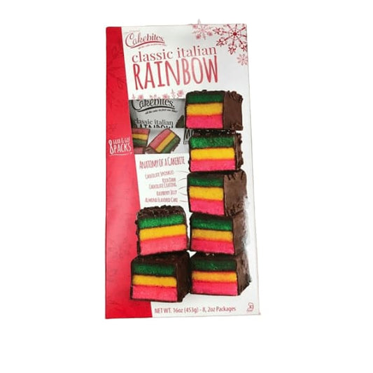 The Original Cakebites Classic Italian Rainbow | 8 Grab & Go Packs - ShelHealth.Com
