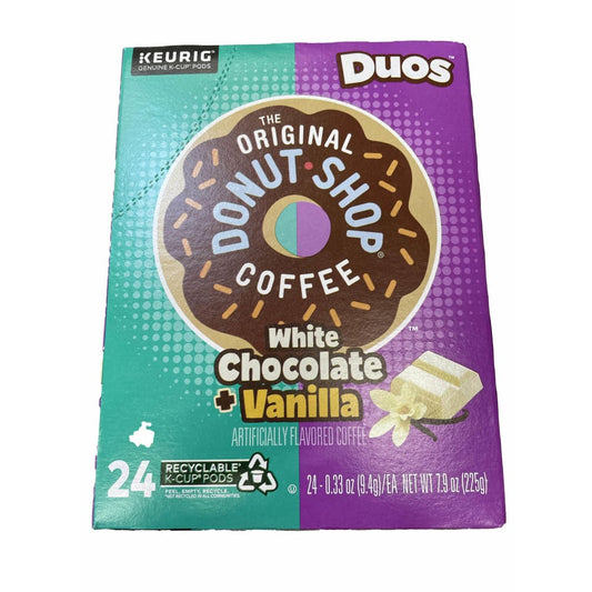 Original Donut Shop The Original Donut Shop Duos White Chocolate + Vanilla, Keurig Single Serve K-Cup pods, 24 Count