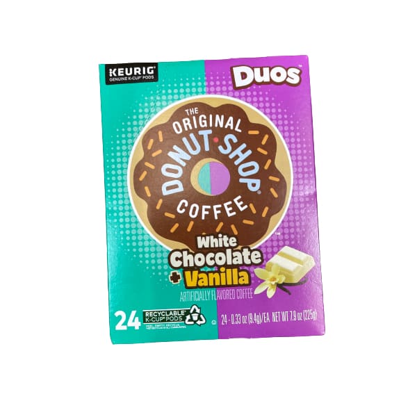 The Original Donut Shop Duos White Chocolate + Vanilla Keurig Single Serve K-Cup pods 24 Count - The Original Donut Shop