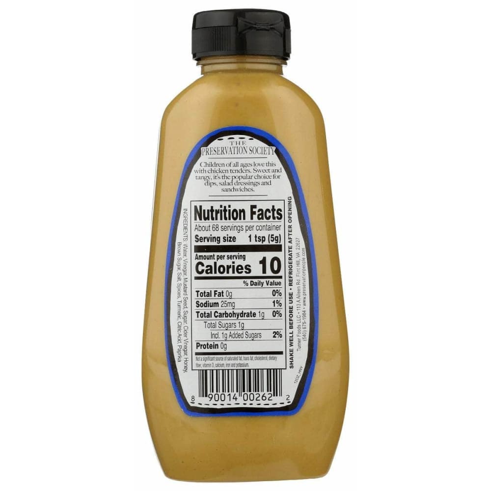 THE PRESERVATION SOCIETY Grocery > Pantry > Condiments THE PRESERVATION SOCIETY: Mustard Honey, 12 oz