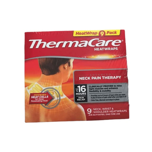 ThermaCare HeatWraps - Advanced Neck Pain Therapy - Neck, Wrist & Shoulder 9 Count - ShelHealth.Com