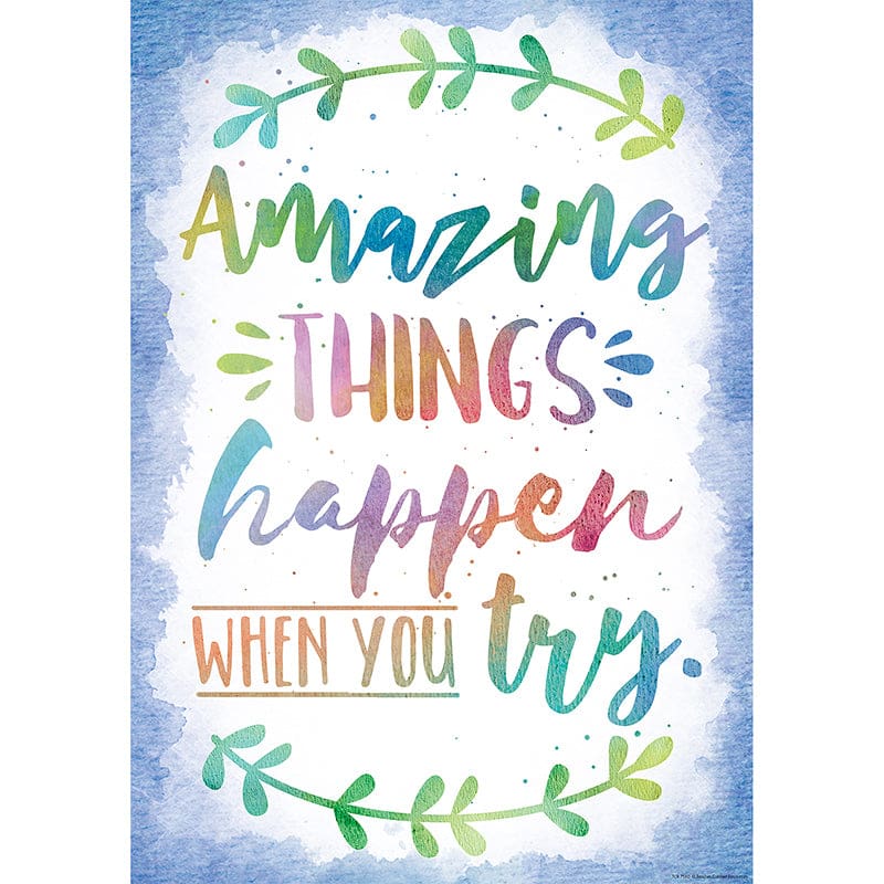 Things Happen When You Try Chart Amazing (Pack of 12) - Motivational - Teacher Created Resources