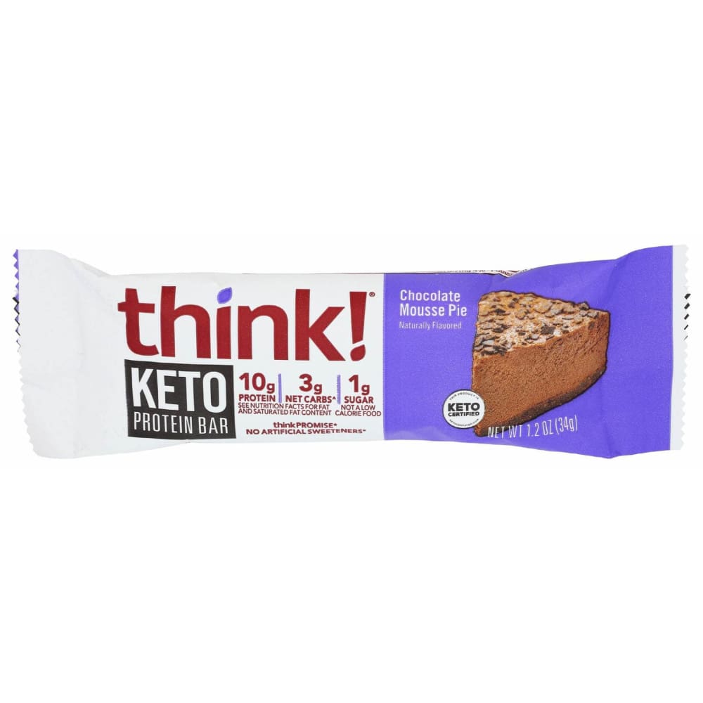 THINK Grocery > Nutritional Bars THINK: Chocolate Mousse Pie Keto Protein Bar, 1.2 oz