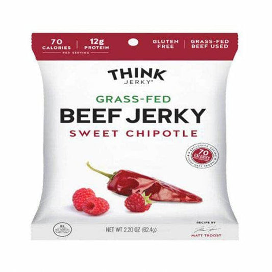 THINK JERKY THINK JERKY Grass Fed Sweet Chipotle Beef Jerky, 2.2 oz