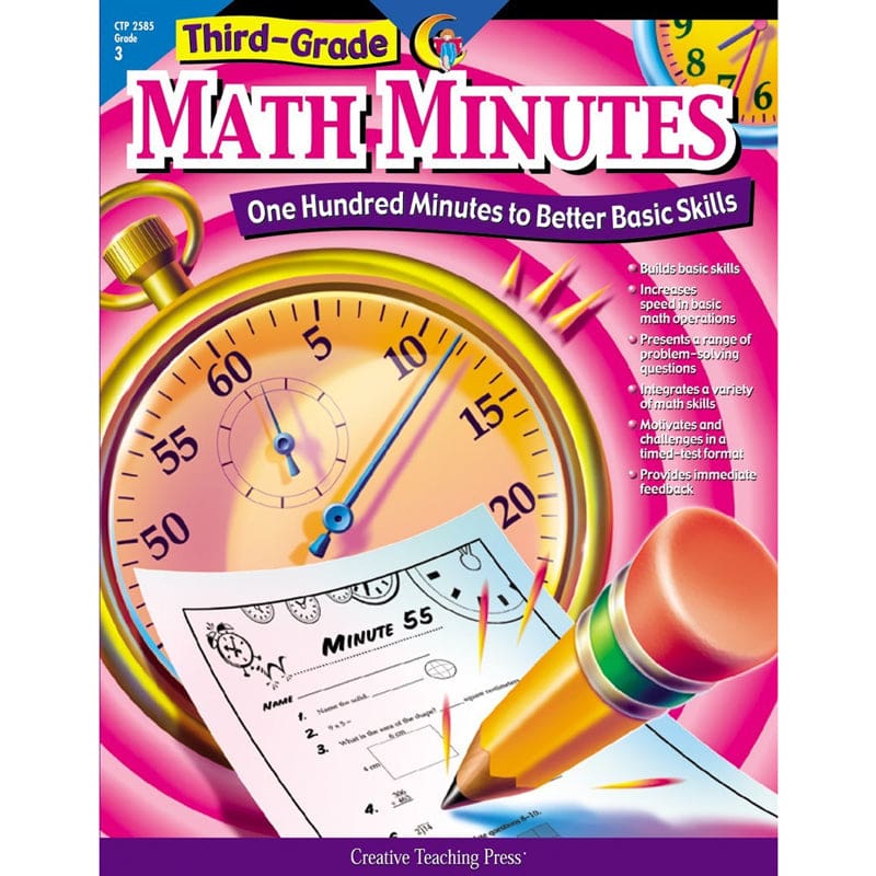 Third-Gr Math Minutes (Pack of 2) - Activity Books - Creative Teaching Press