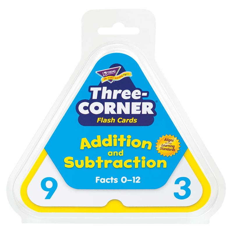 Three-Corner Flash Cards 48/Pk Addition & Subtraction (Pack of 3) - Flash Cards - Trend Enterprises Inc.