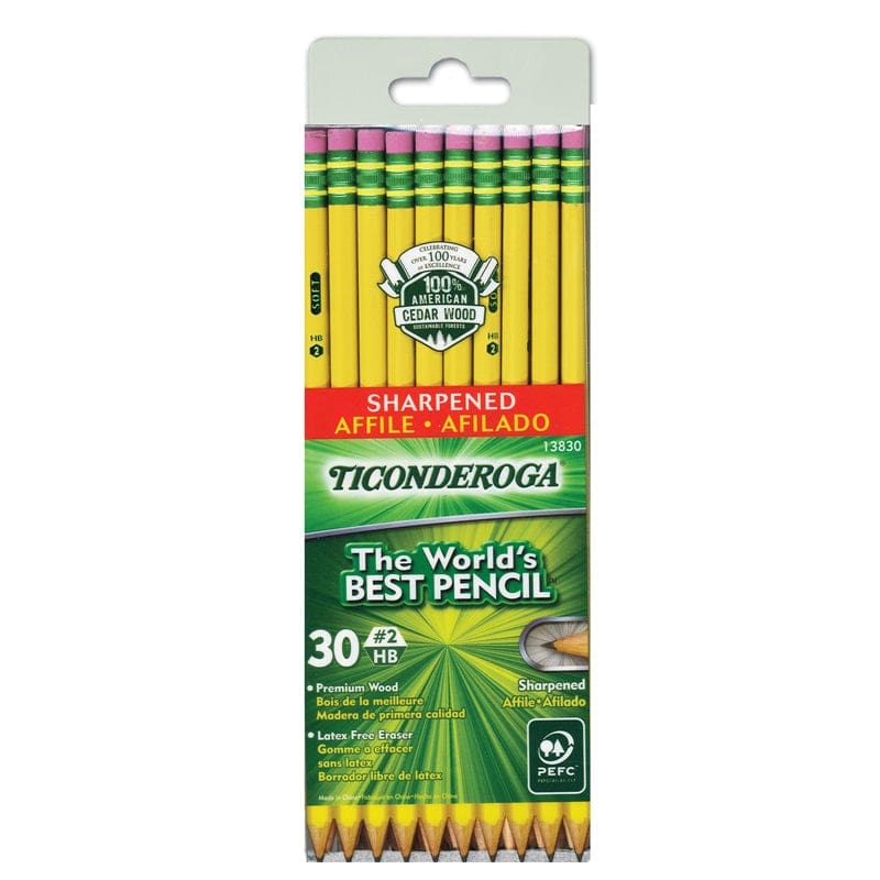 Ticonderoga No 2 Pre Sharpened 30Pk (Pack of 3) - Pencils & Accessories - Dixon Ticonderoga Company