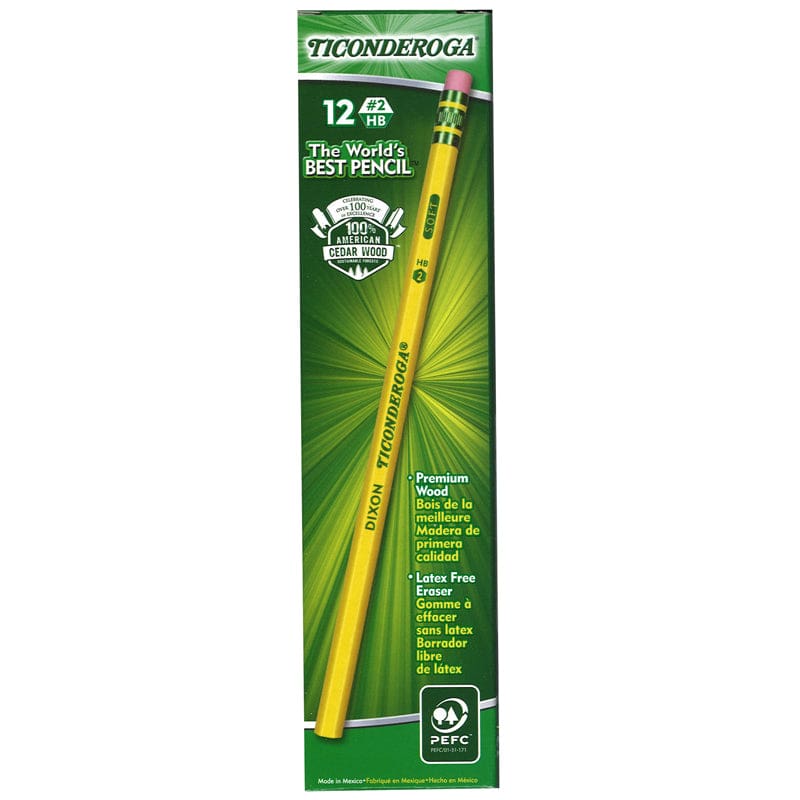 Ticonderoga Pencil No 2 Soft 1Dz (Pack of 12) - Pencils & Accessories - Dixon Ticonderoga Company