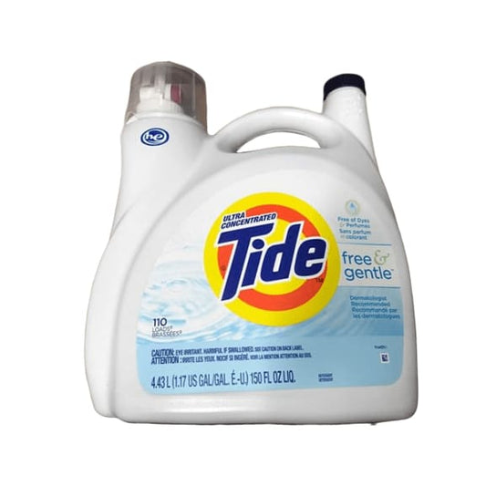 Tide Free & Gentle Liquid Laundry Detergent, 150 fl. oz. - ShelHealth.Com