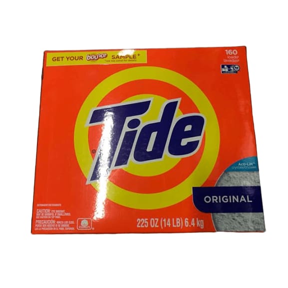 Tide Laundry Detergent Powder, Original, 160 Loads, 225 oz. - ShelHealth.Com