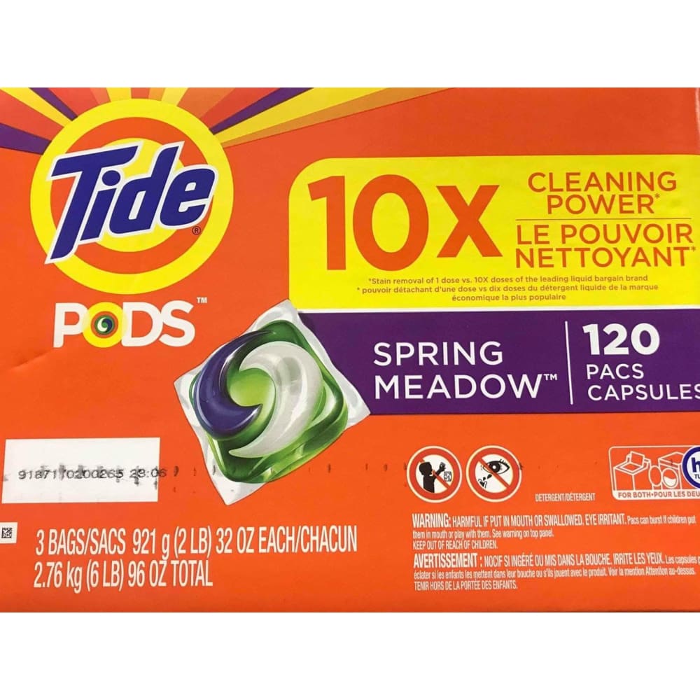 Tide PODS Liquid Laundry Detergent Pacs, Spring Meadow, 120 ct. - ShelHealth.Com
