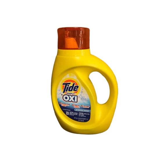Tide Simply +Oxi Liquid Laundry Detergent, Refreshing Breeze, 31 fl oz - ShelHealth.Com