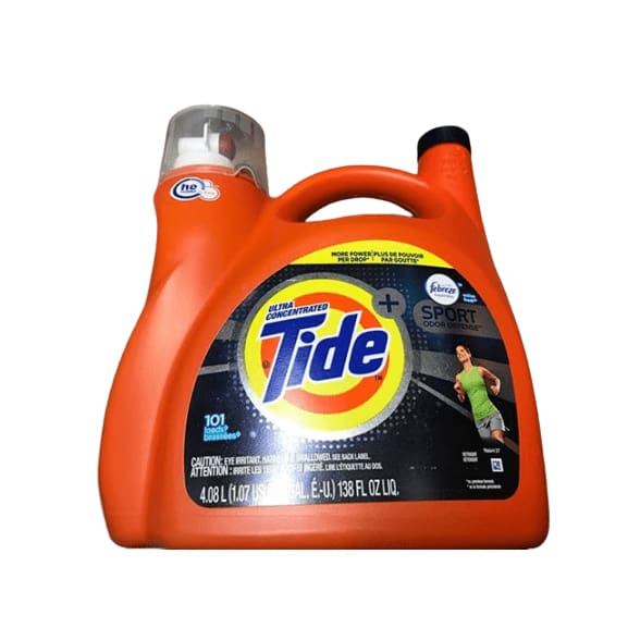Tide With Febreze Sport Odor Defense Ultra Concentrated Liquid Laundry Detergent, 138 fl. oz. - ShelHealth.Com