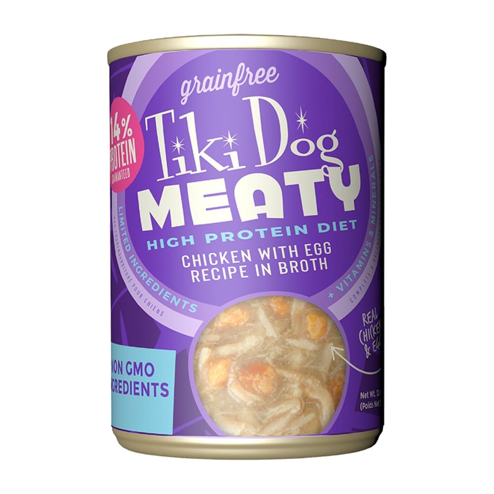 Tiki Pet Dog Mty Ckn Egg 12Oz Tiki Pets 8Pk (8 case) - Pet Supplies - TIKI Pets