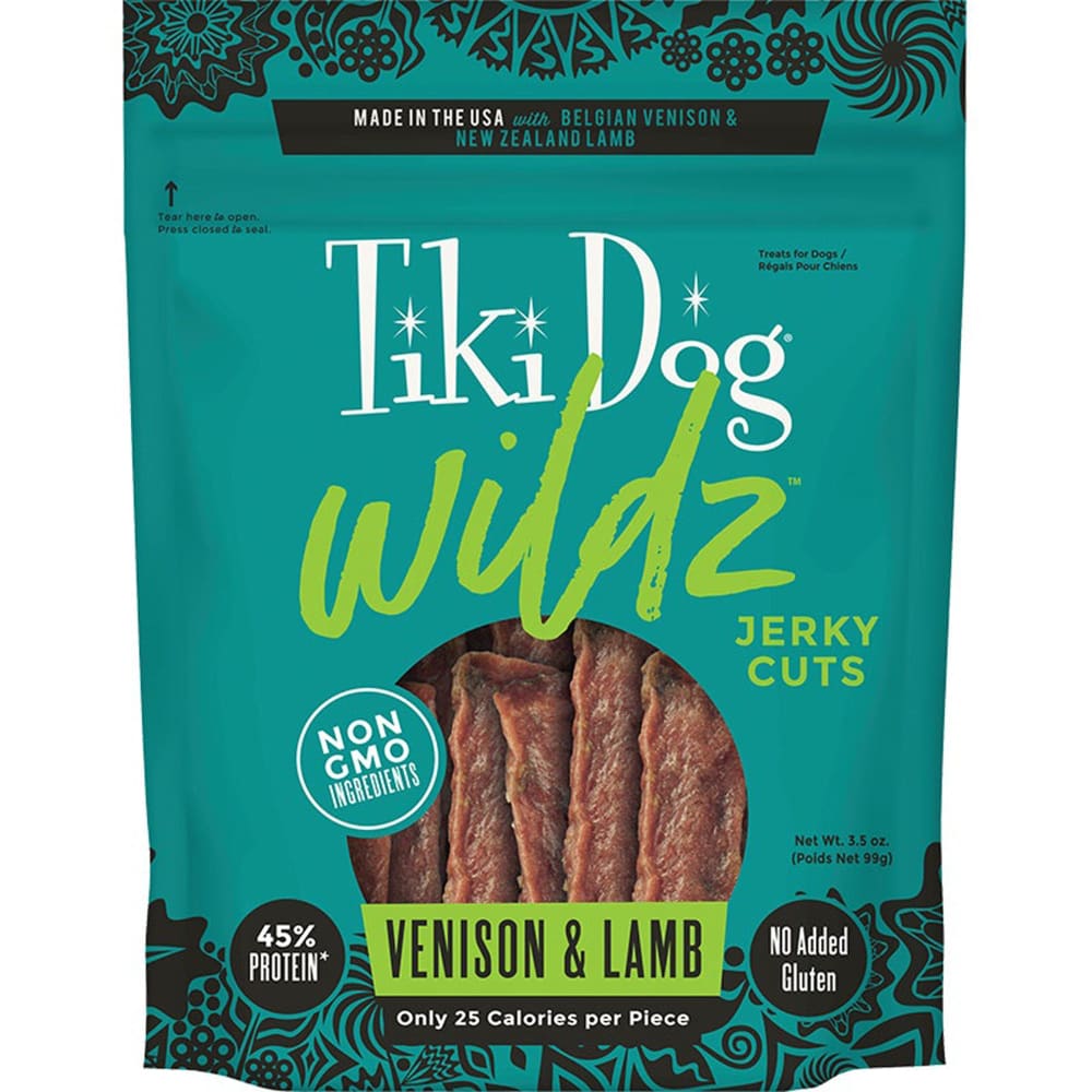 Tiki Pet Dog Wildz Jerky Grain Free Venison and Lamb 3.5Oz - Pet Supplies - TIKI Pets