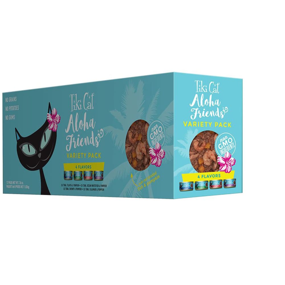 Tiki Pets Cat Aloha Friends 3oz. Variety Pack (Case Of 12) - Pet Supplies - TIKI Pets
