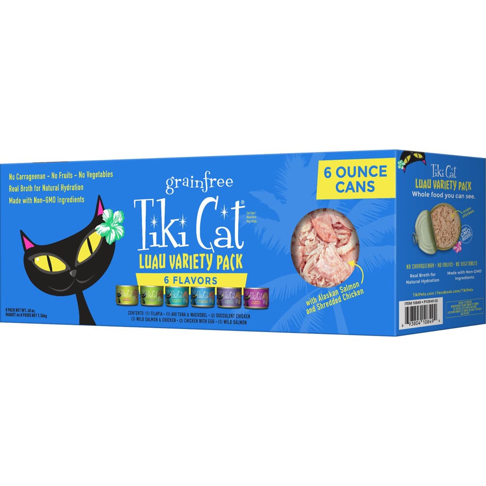Tiki Pets Cat Luau 6oz. Variety Pack (Case Of 8) - Pet Supplies - TIKI Pets