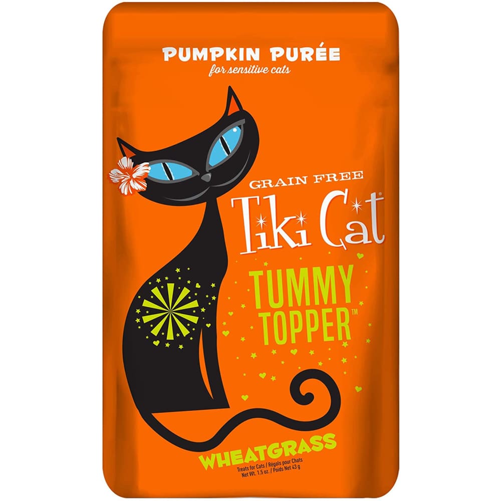 Tiki Pets Cat Tummy Topper Pumpkin Puree and Wheatgrass 1.5oz. (Case Of 12) - Pet Supplies - TIKI Pets
