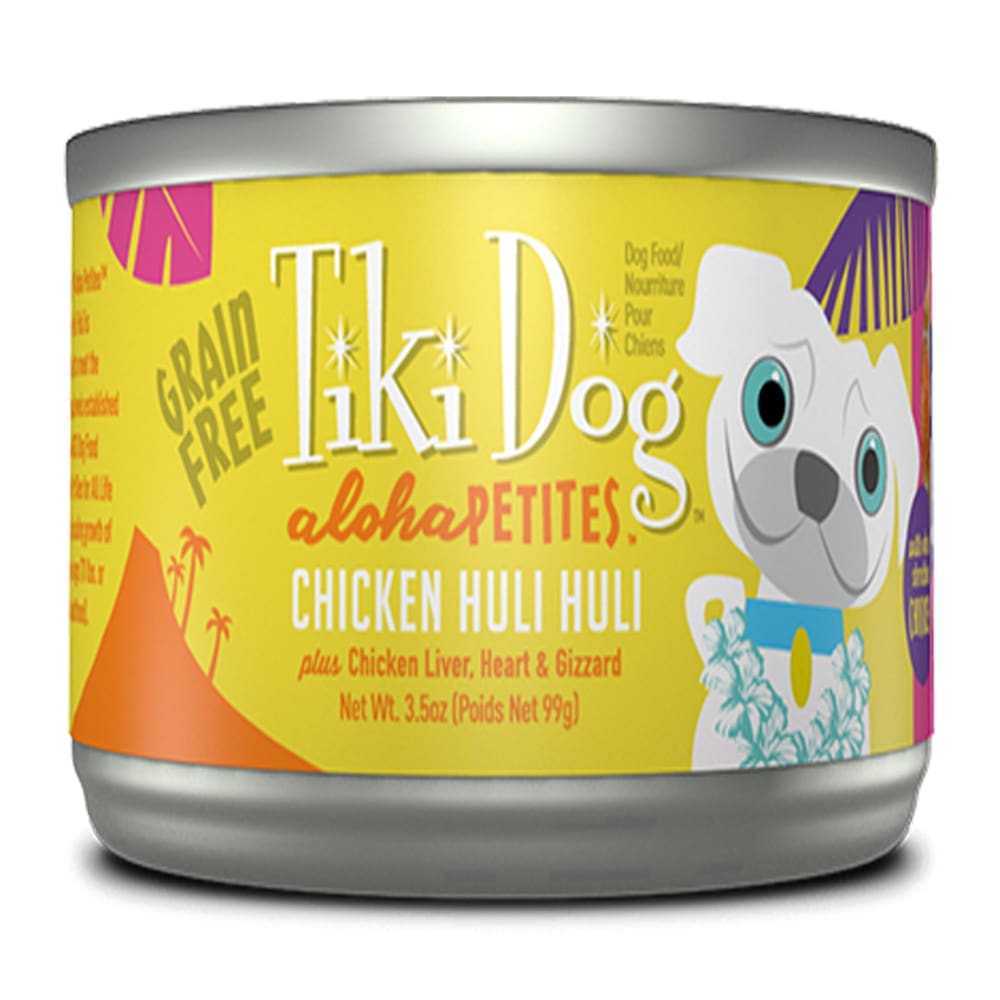 Tiki Pets Dog Aloha Petites Huli Chicken 3.5Oz Pouch (Case Of 12) - Pet Supplies - TIKI Pets