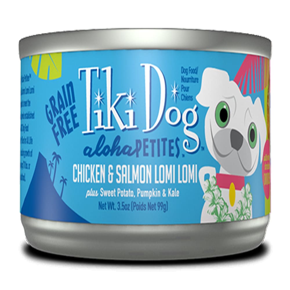 Tiki Pets Dog Aloha Petites Lomi Lomi Chicken and Salmon 3.5Oz Pouch (Case Of 12) - Pet Supplies - TIKI Pets