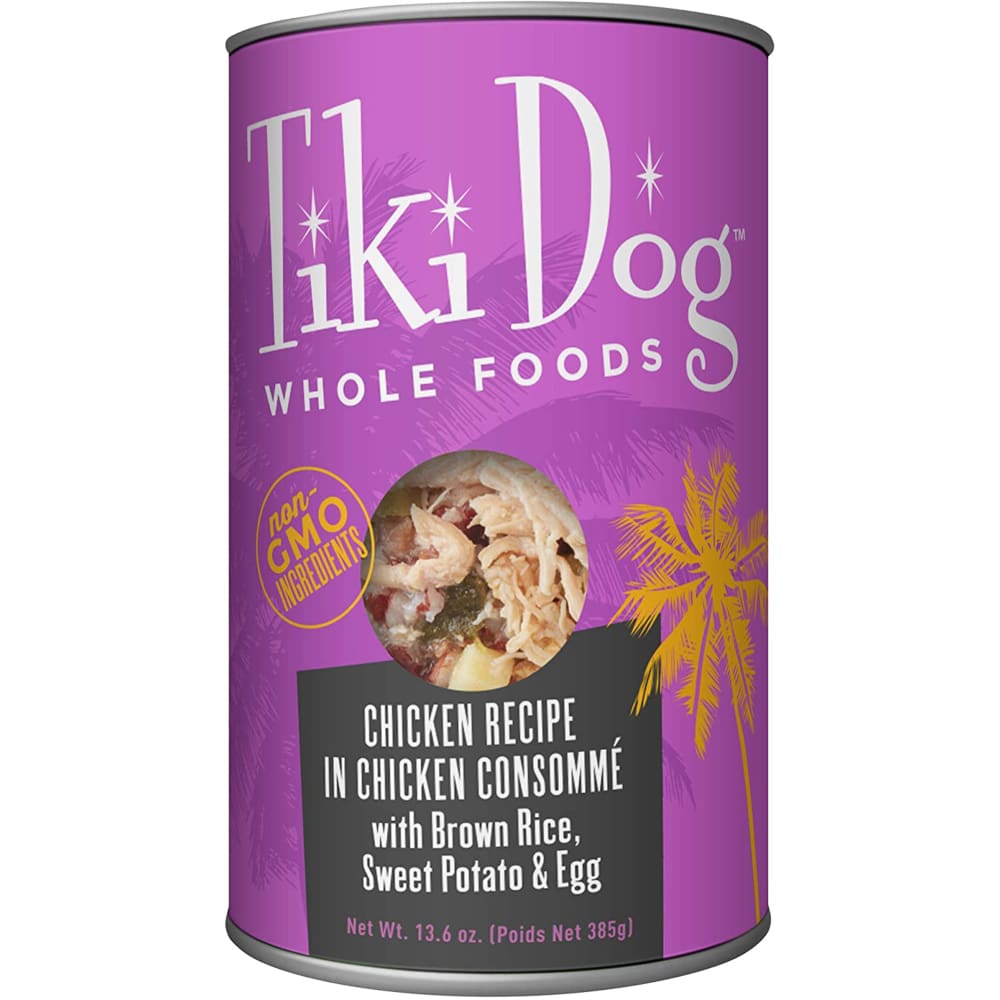 Tiki Pets Dog Whole Foods Chicken Recipe in Chicken Consomm 13.6oz. (Case Of 12) - Pet Supplies - TIKI Pets