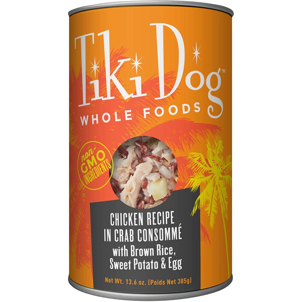 Tiki Pets Dog Whole Foods Chicken Recipe in Crab Consomm 13.6oz. (Case Of 12) - Pet Supplies - TIKI Pets