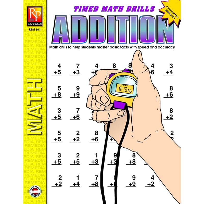 Timed Math Drills Addition (Pack of 6) - Addition & Subtraction - Remedia Publications