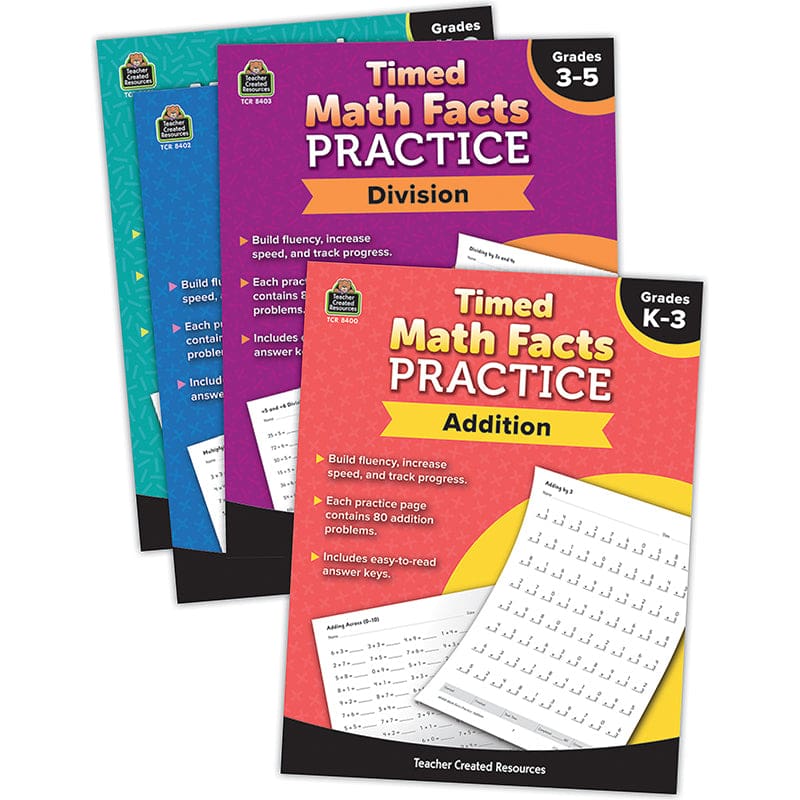 Timed Math Facts Practice Set - Activity Books - Teacher Created Resources