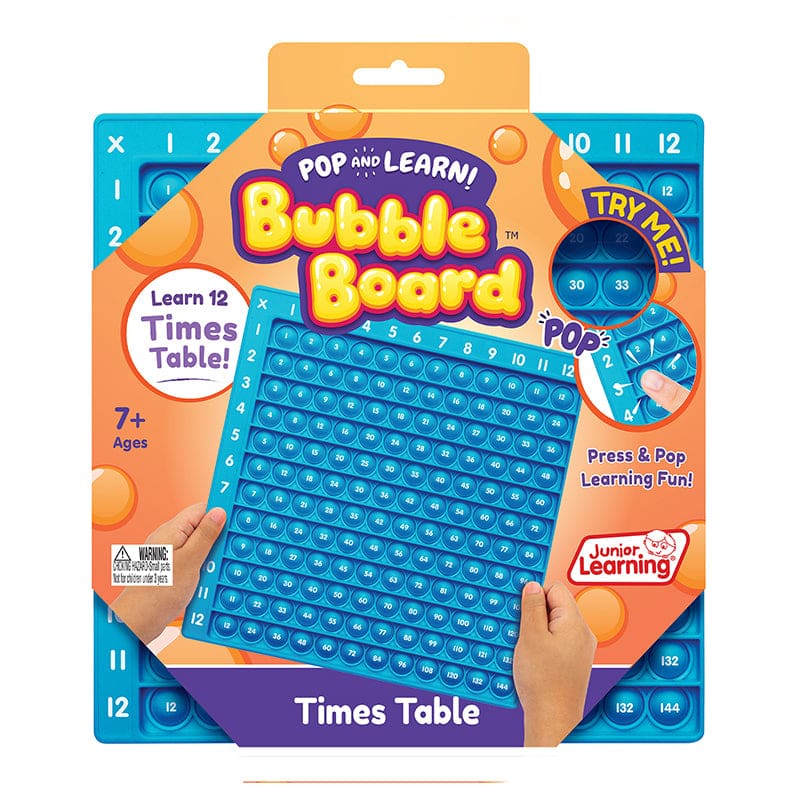 Times Table Pop & Learn Bubble Bord - Multiplication & Division - Junior Learning