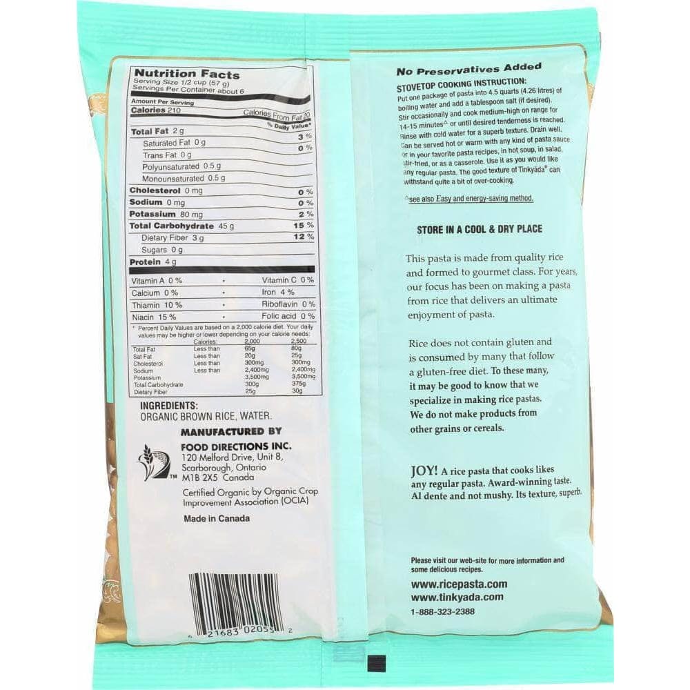 Tinkyada Tinkyada Organic Brown Rice Pasta Elbow, 12 oz