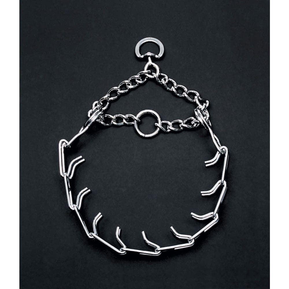Titan Prong Training Dog Collar Nickel Chrome 4 mm x 22 in - Pet Supplies - Titan Chain