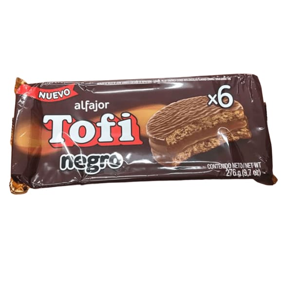 TOFI Alfajores Rellenos de Dulce de Leche Negro, 264 g - ShelHealth.Com