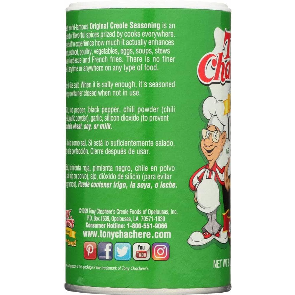 Tony Chacheres Tony Chachere's Original Creole Seasoning, 8 oz