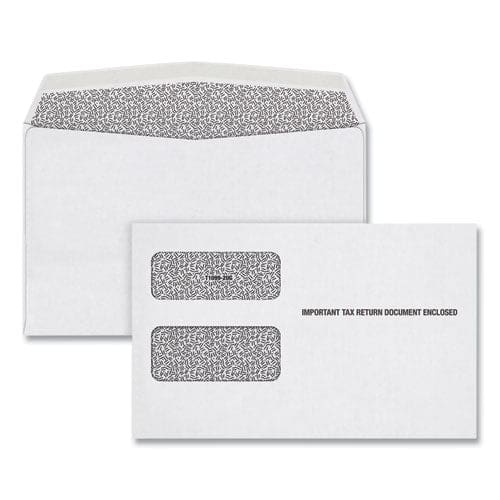 TOPS 1099 Double Window Envelope Commercial Flap Gummed Closure 5.63 X 9 White 24/pack - Office - TOPS™