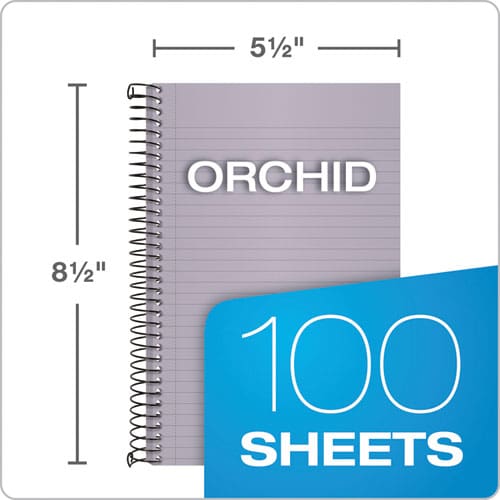 TOPS Color Notebooks 1 Subject Narrow Rule Orchid Cover 8.5 X 5.5 100 Orchid Sheets - School Supplies - TOPS™