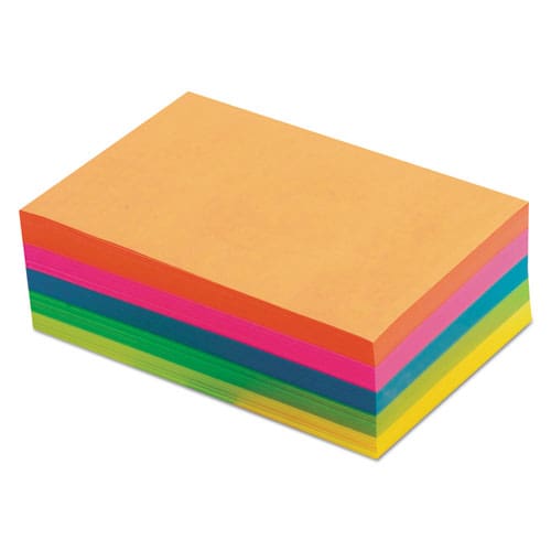 TOPS Fluorescent Color Memo Sheets 4 X 6 Unruled Assorted Colors 500/pack - Office - TOPS™