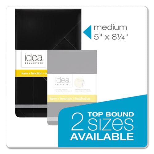 TOPS Idea Collective Journal Pad With Hard Cover Wide/legal Rule Black Cover 120 Cream 5 X 8.25 Sheets - School Supplies - TOPS™
