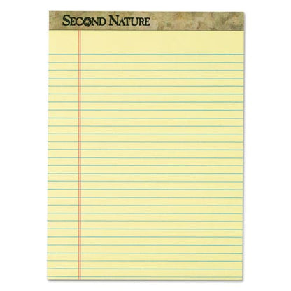 TOPS Second Nature Recycled Ruled Pads Wide/legal Rule 50 Canary-yellow 8.5 X 11.75 Sheets Dozen - School Supplies - TOPS™