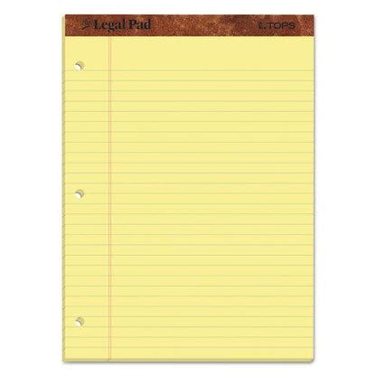TOPS the Legal Pad Ruled Perforated Pads Wide/legal Rule 50 Canary-yellow 8.5 X 11.75 Sheets Dozen - School Supplies - TOPS™