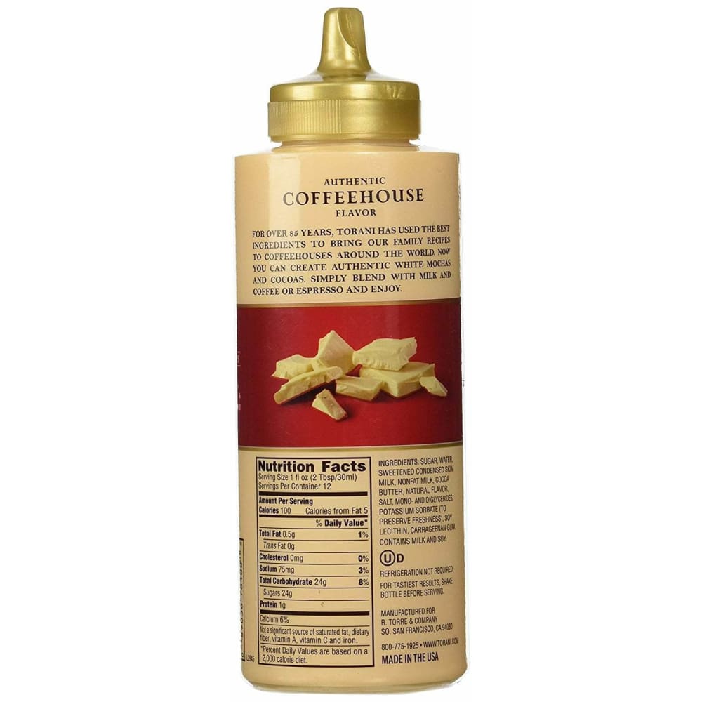 Torani Torani White Chocolate Sauce, 16.5 Oz