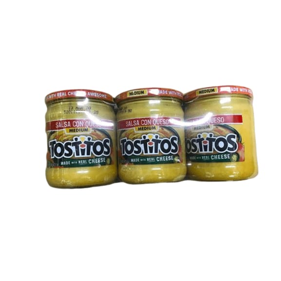 Tostitos Salsa Con Queso - Medium, 15 Ounce (Pack of 3) - ShelHealth.Com