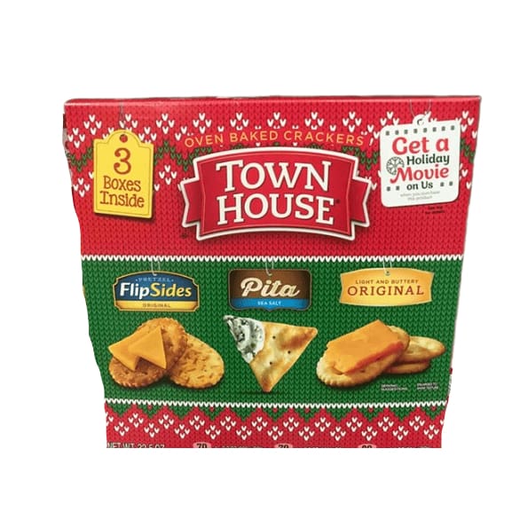 Townhouse Oven Baked Crackers Holiday Edition, 22.5 oz - ShelHealth.Com