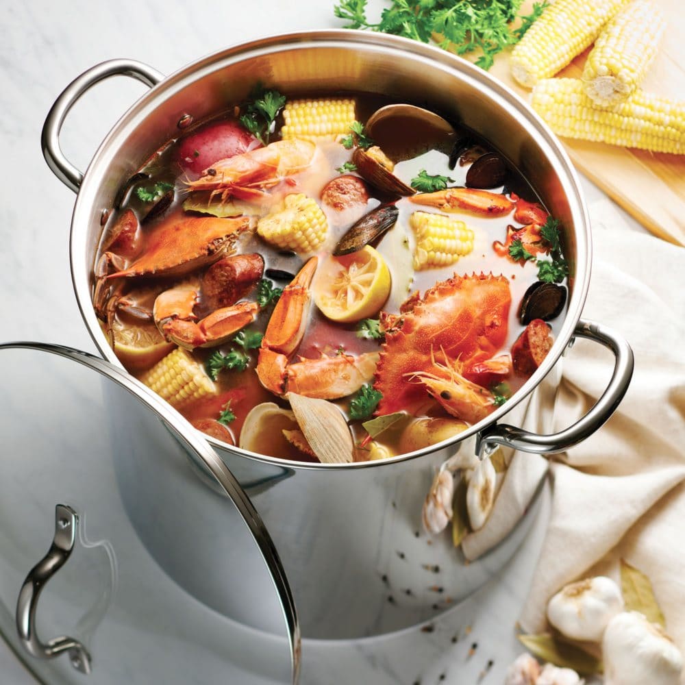 Tramontina 24-Quart Covered Stainless Steel Stock Pot - Cookware - Tramontina