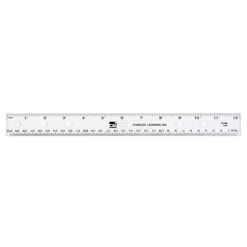 Translucent 12In Plastic Ruler Clear (Pack of 12) - Rulers - Charles Leonard