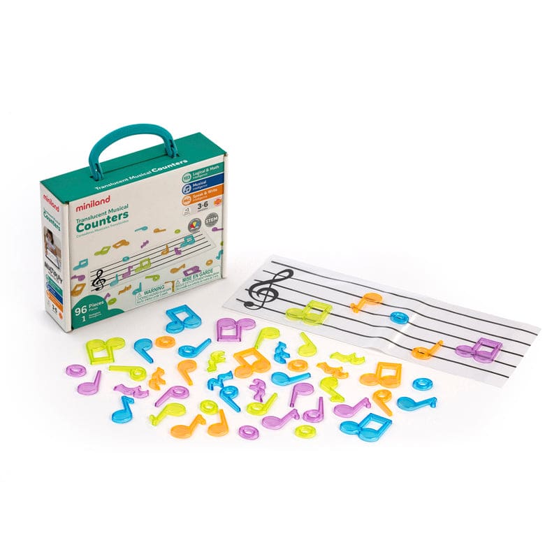 Translucent Musical Counters - Activity/Resource Books - Miniland Educational Corporation