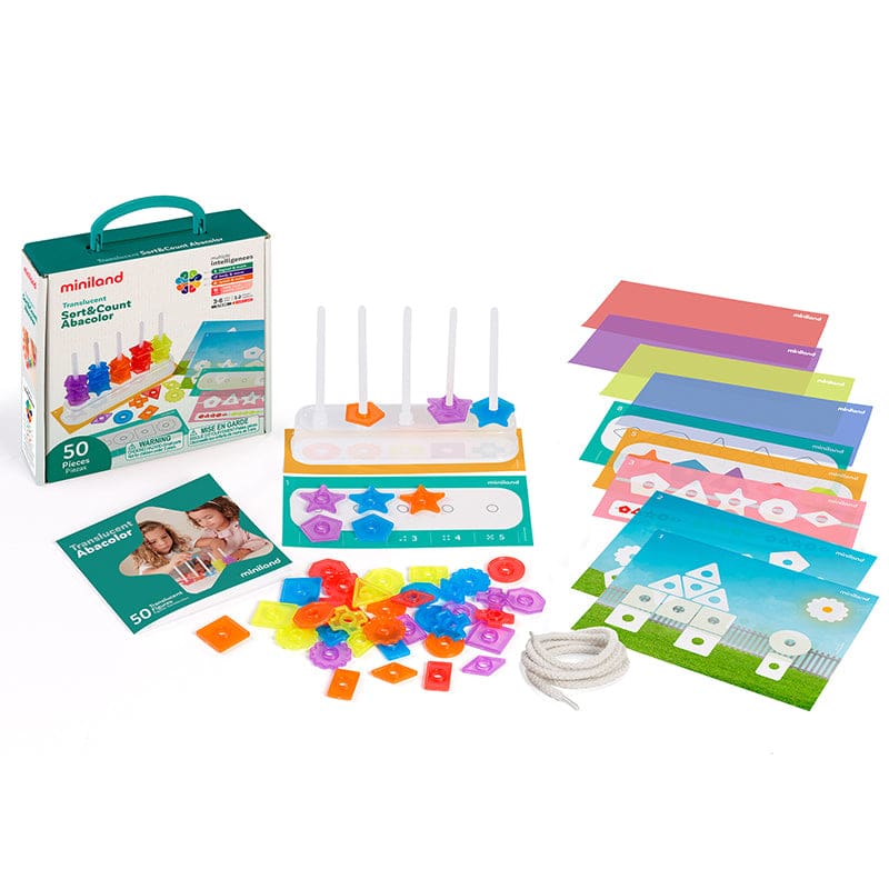 Translucent Sort & Shapes Abacolor - Patterning - Miniland Educational Corporation