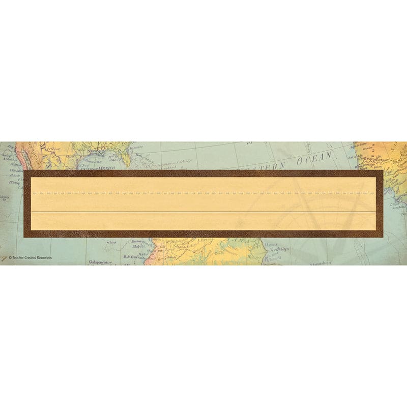 Travel The Map Flat Name Plates (Pack of 10) - Name Plates - Teacher Created Resources