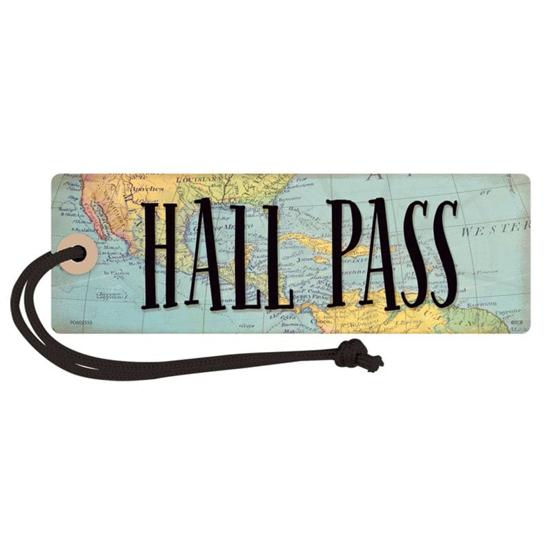 Travel The Map Magnetic Hall Pass (Pack of 12) - Hall Passes - Teacher Created Resources