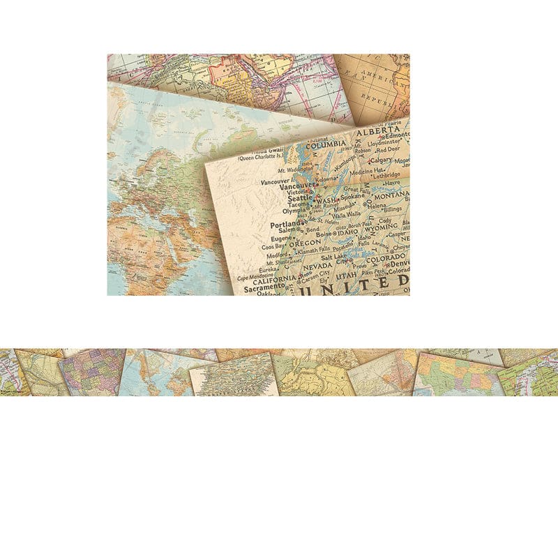 Travel The Map Straight Border Trim (Pack of 10) - Border/Trimmer - Teacher Created Resources