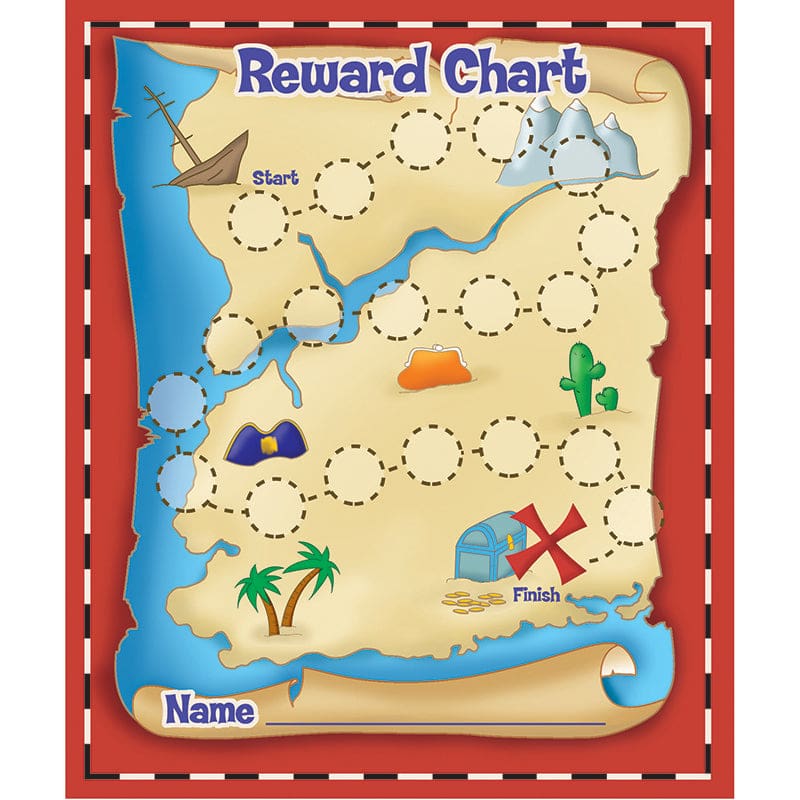 Treasure Hunt Mini Reward Charts (Pack of 10) - Incentive Charts - Eureka